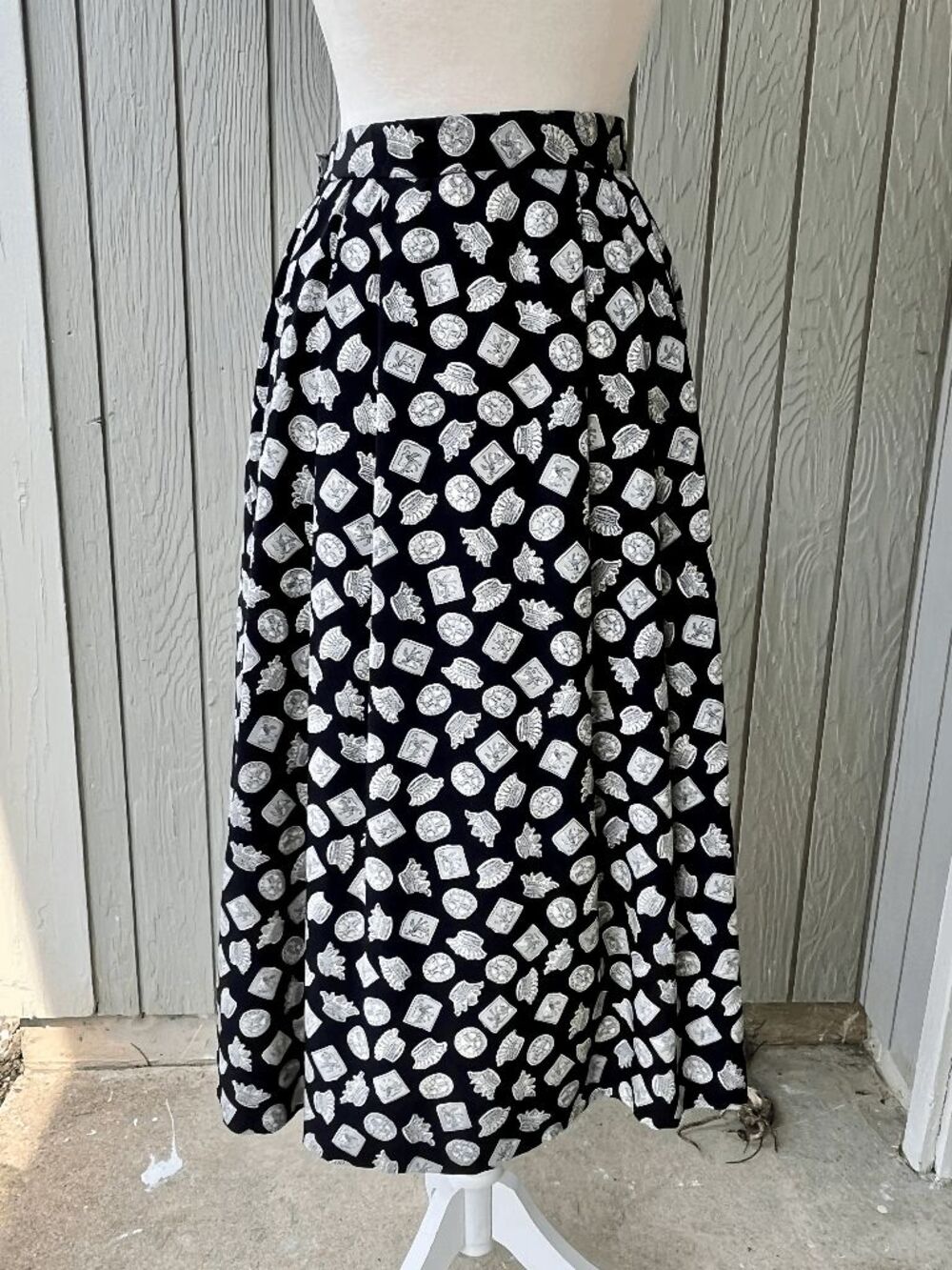 VTG Pendleton Midi Skirt Crown Lion Crest Equestrian Preppy Made USA